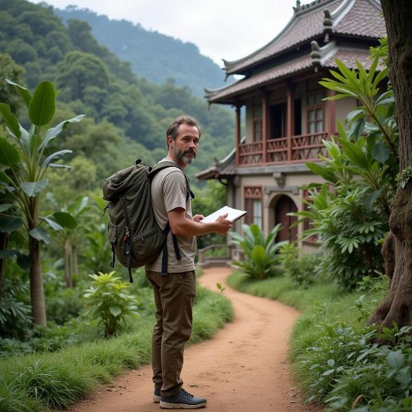 Tiziano Terzani durante i suoi viaggi in Asia