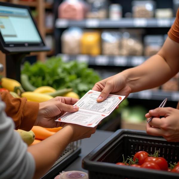 Utilizzo dei buoni pasto al supermercato