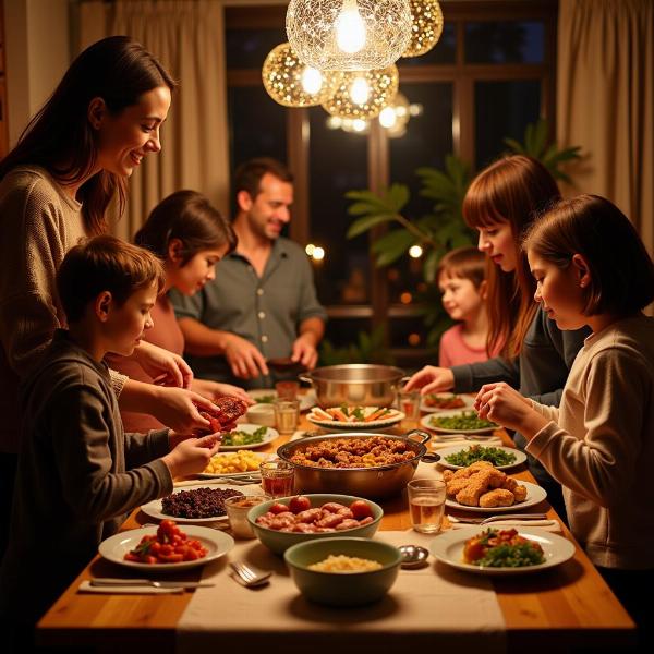 Preparativi per la cena dell'antivigilia di Capodanno