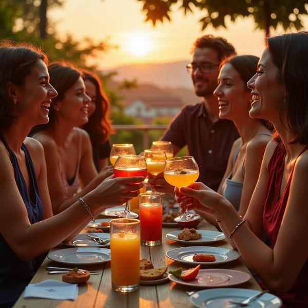 Aperitivo italiano con amici