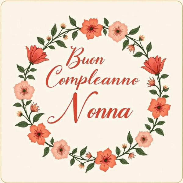 Auguri di buon compleanno amore di nonna - Stile classico