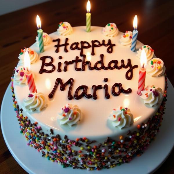 Torta di compleanno per Maria