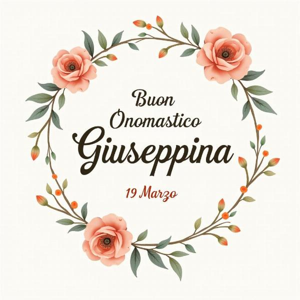 Auguri Buon Onomastico Giuseppina 19 Marzo