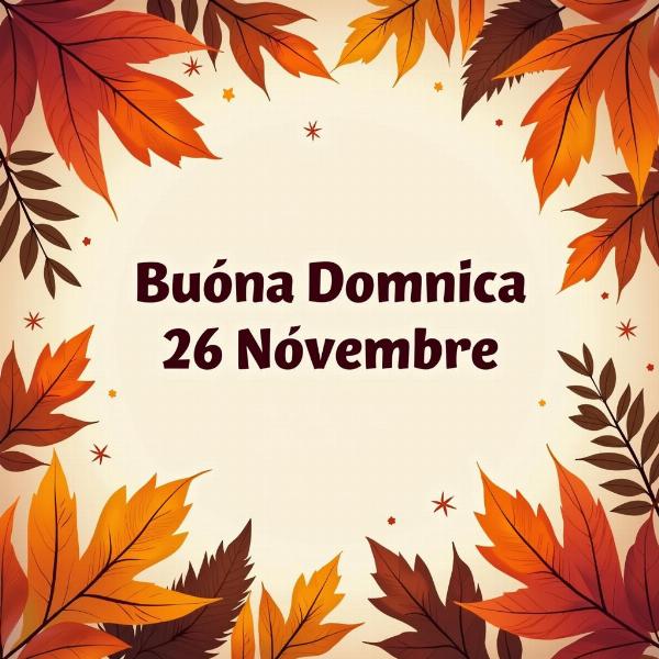 Auguri Buona Domenica 26 Novembre