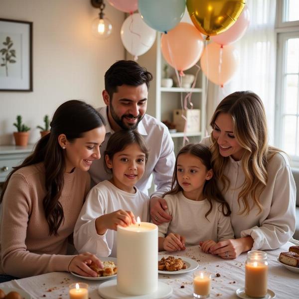 Auguri di Cresima e Comunione: Famiglia riunita per festeggiare.