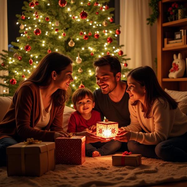 Famiglia riunita per il Natale