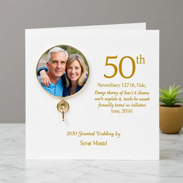 Biglietto personalizzato 50 anni matrimonio