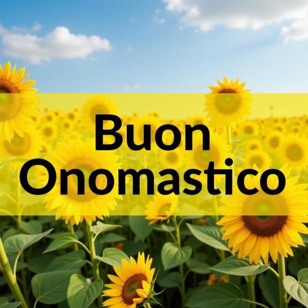 Gif Animata di Girasoli per Buon Onomastico