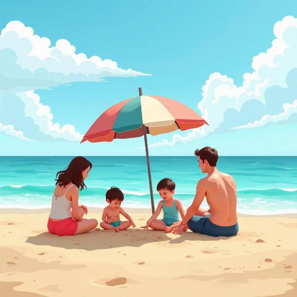 Buona domenica al mare con la famiglia