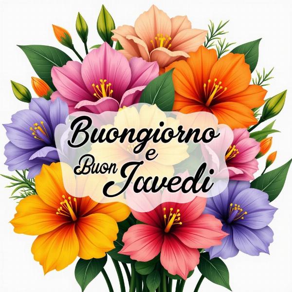 Buongiorno e Buon Giovedì: Bouquet di Fiori Colorati