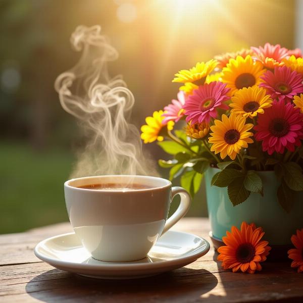 Buongiorno Buon Martedì: Caffè e Fiori