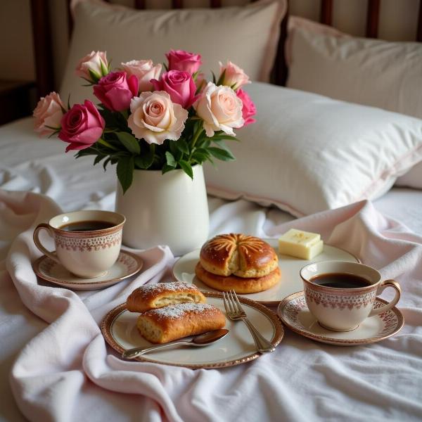 Colazione a letto romantica per due