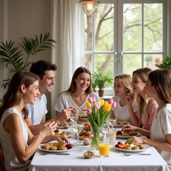 Famiglia riunita per il Sabato Santo