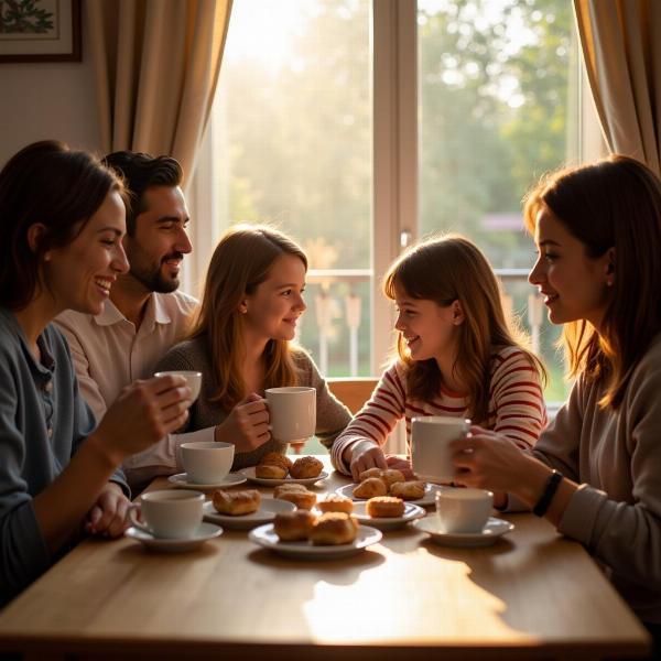 Caffè della domenica in famiglia