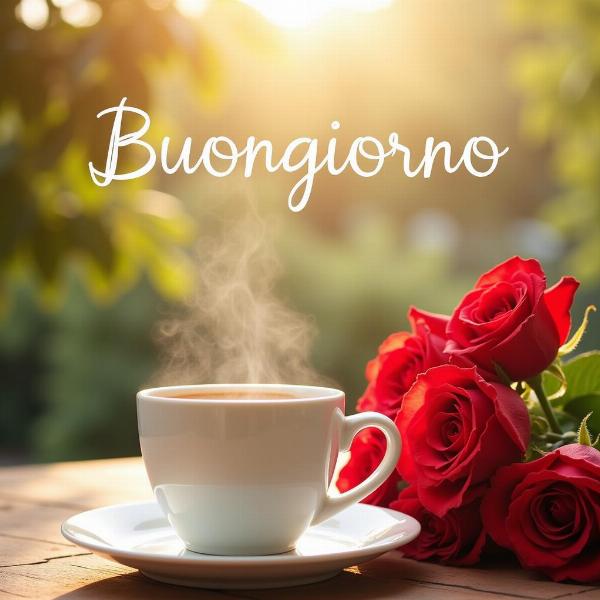 Buongiorno con Caffè e Rose