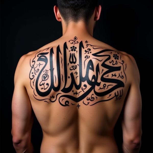 Calligrafia araba per tatuaggio uomo