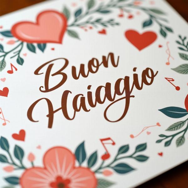 Biglietto d'auguri con la scritta "Buon Viaggio" ispirato a Cesare Cremonini