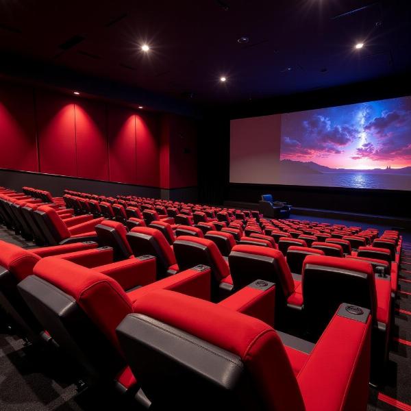 Interno di una sala cinematografica al Vulcano Buono