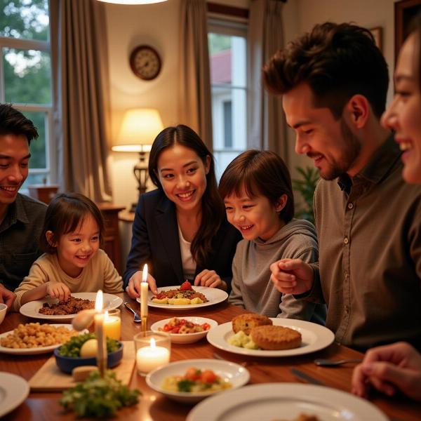 Celebrazione della cresima in famiglia