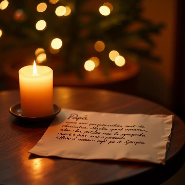 Dedicare un pensiero speciale a papà a Natale: Candela e lettera.