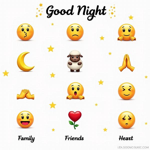 Emoticon per augurare la buonanotte in diverse occasioni