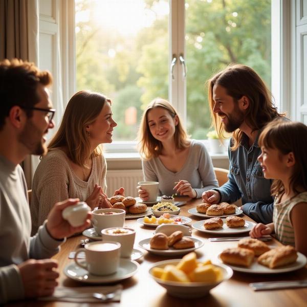 Colazione in famiglia per un felice sabato