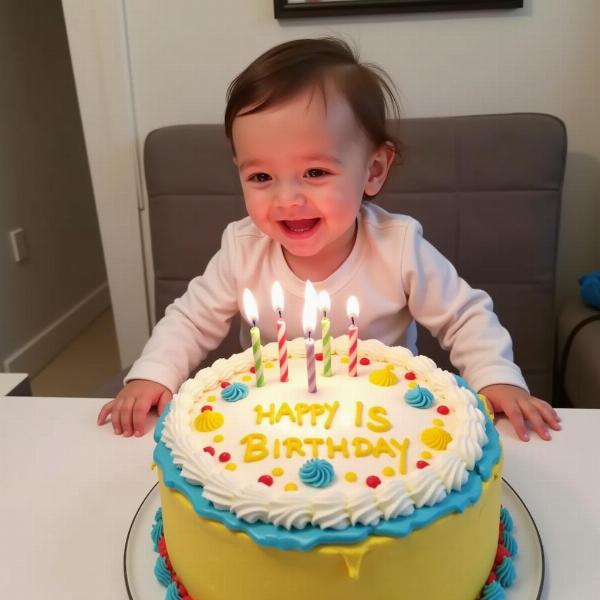 Frasi divertenti primo compleanno bimbo con torta