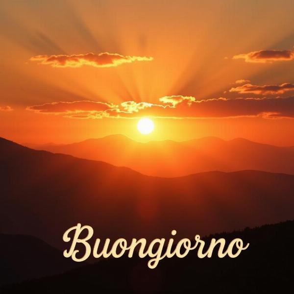 Immagini del buongiorno con l'alba