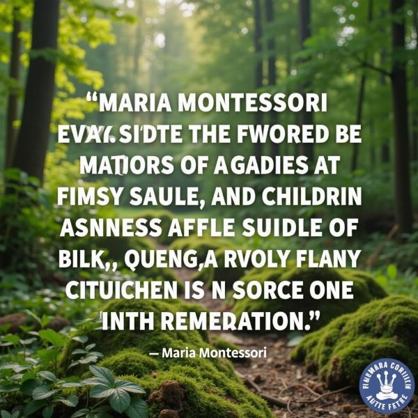 Frasi di Maria Montessori sull'importanza della natura per i bambini