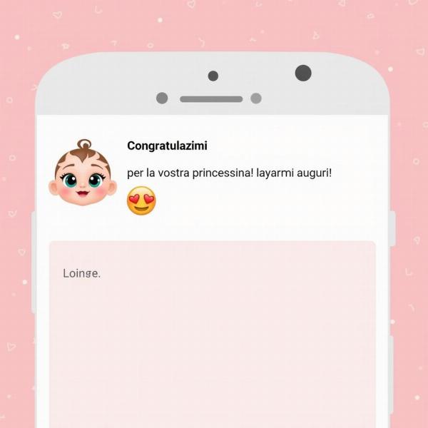 Messaggio WhatsApp per la nascita di una bambina