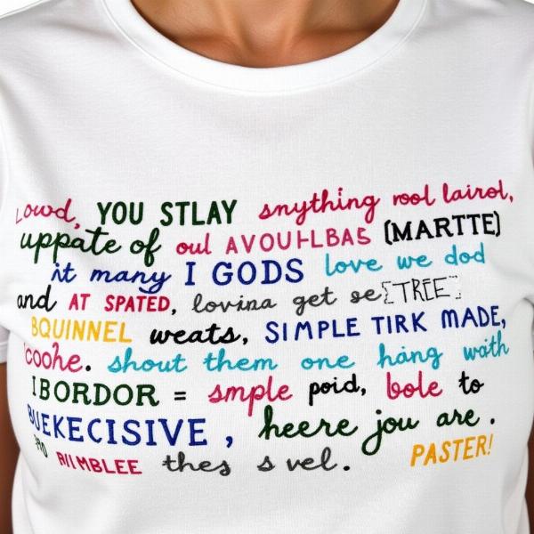 Idee per frasi ricamate a mano su t-shirt