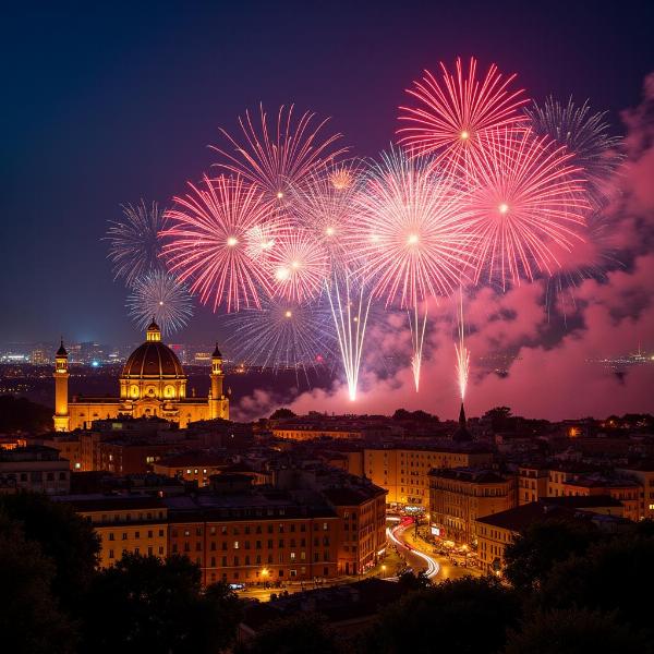 Fuochi d'artificio a Roma per San Silvestro