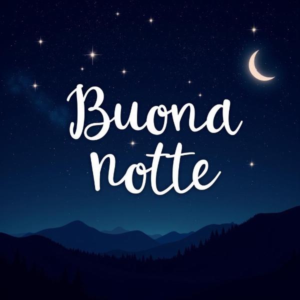 GIF Buona Notte con Stelle Scintillanti