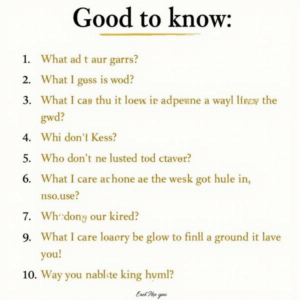 Frequently Asked Questions about "Good to know"