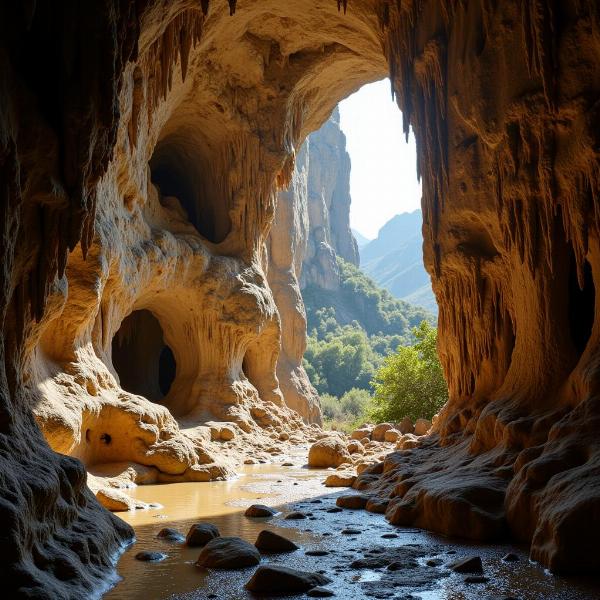 Panorama interno delle Grotte di Frasassi