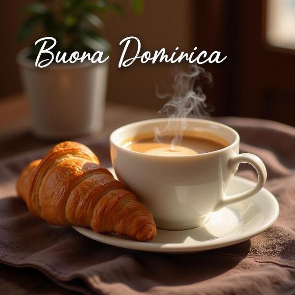 Immagini di buona domenica gratis per WhatsApp con caffè