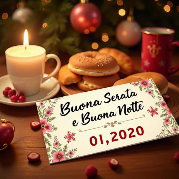 Biglietto d'auguri personalizzato per buona serata e buona notte creato con Pinterest