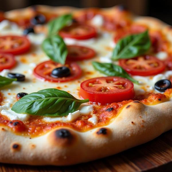 Pizza Napoletana con Ingredienti Freschi