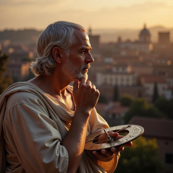 Seneca contempla il tempo prezioso.