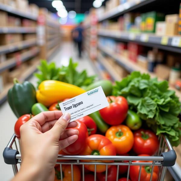 Spendere buoni pasto al supermercato per la spesa