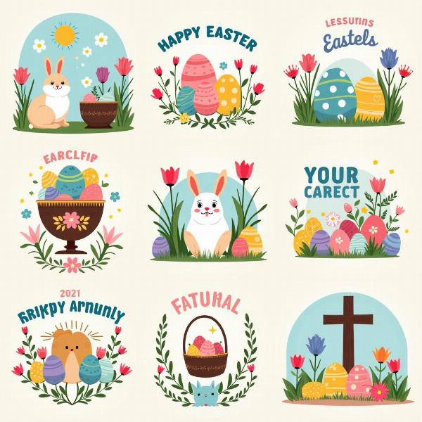 Vignetta di Buona Pasqua Digitali