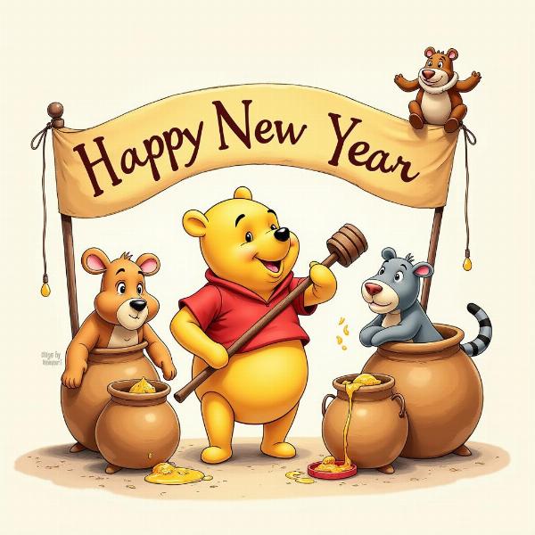 Winnie the Pooh augura Buon Anno