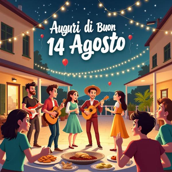 Auguri di Buon 14 Agosto GIF