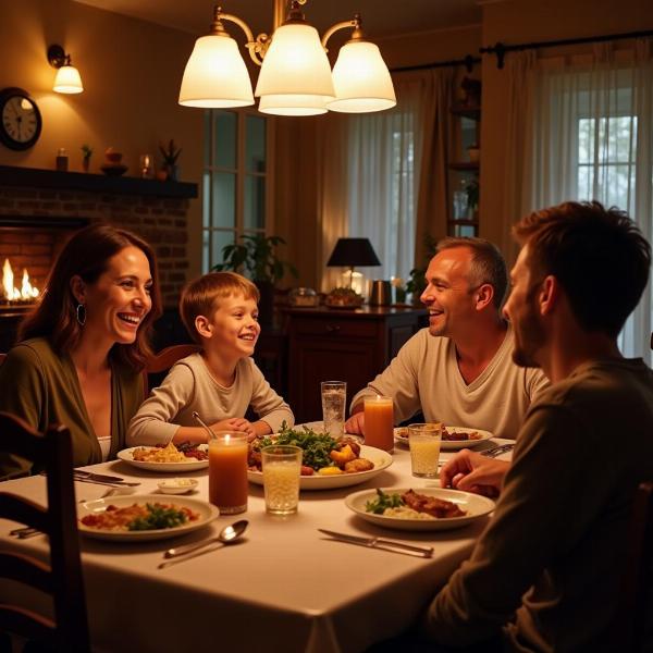 Auguri di buona serata in famiglia