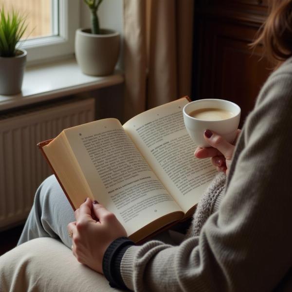 Caffè e libro per un buon giovedì pomeriggio