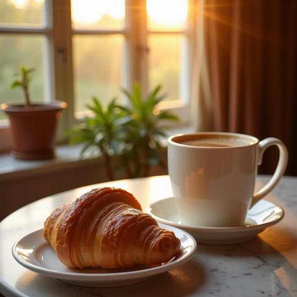 Caffè e cornetto per un buon inizio settimana