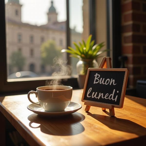 Caffè fumante per un buon lunedì mattina