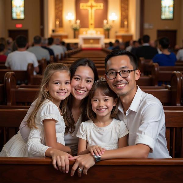 Celebrazione Prima Comunione Famiglia in Chiesa