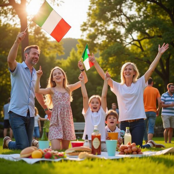 Immagini di Famiglie Italiane che celebrano la Festa della Repubblica 2025