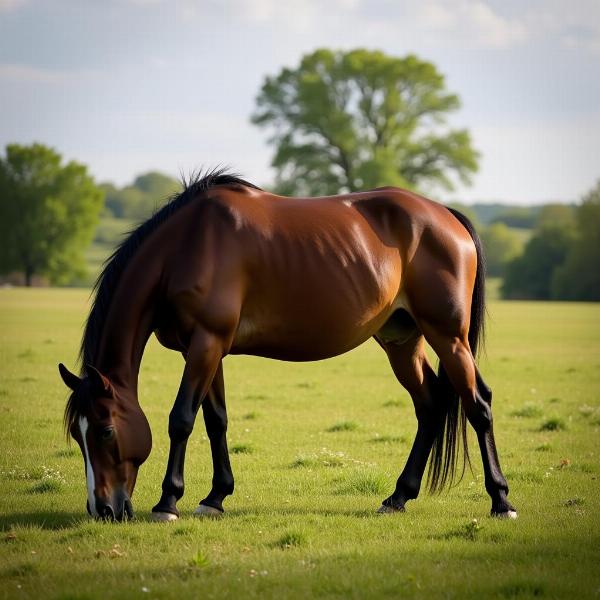 Frasi d'amore per animali: cavallo al pascolo